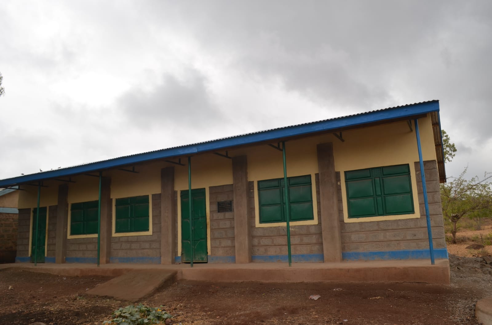 A complete block of two classrooms for pupils at Muthilu Primary School