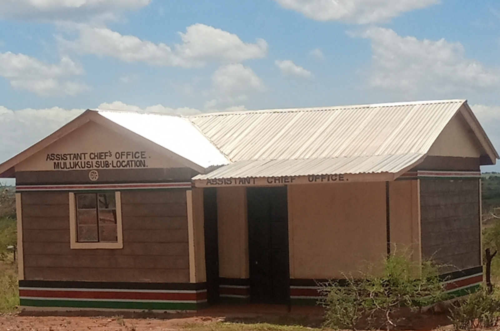 Roof constructed for Office of Asst. Chief Mulukusi Sub location