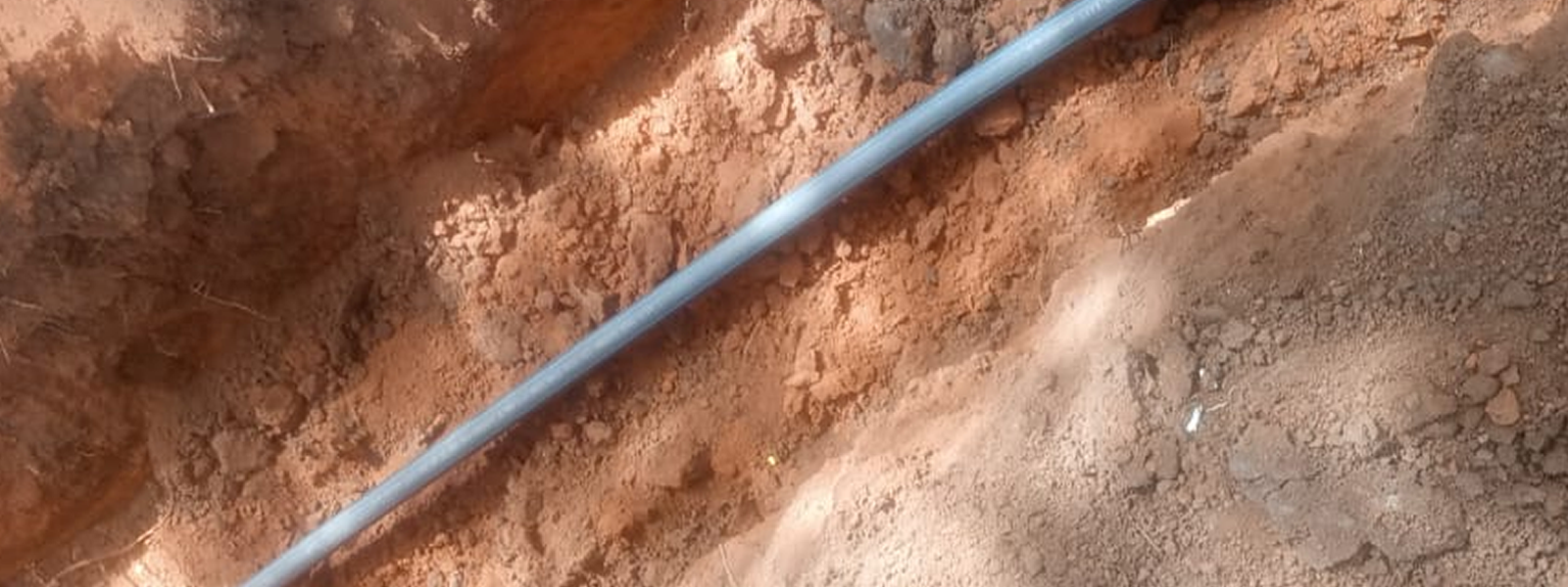 Ongoing excavation works for laying PVC water pipes towards S.A Gategi Day mixed Secondary school